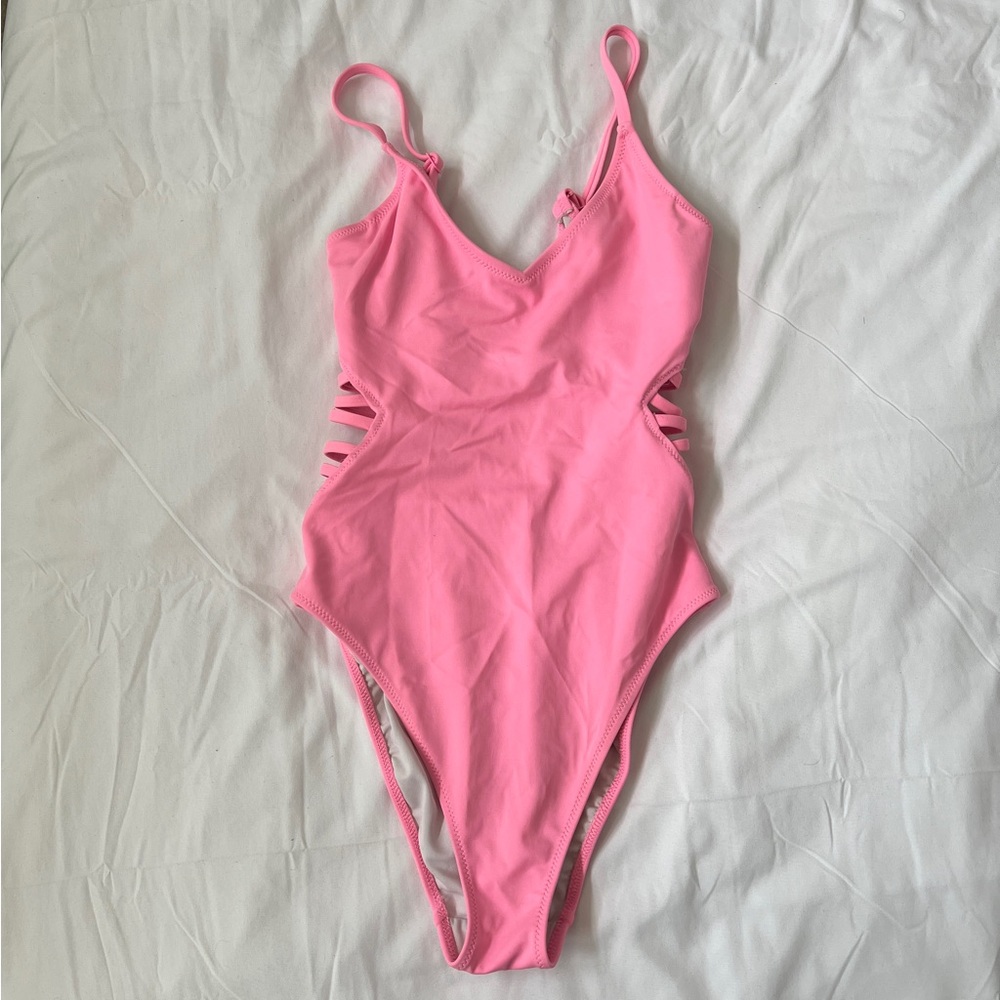 VS Pink Cutout One Piece Swimsuit